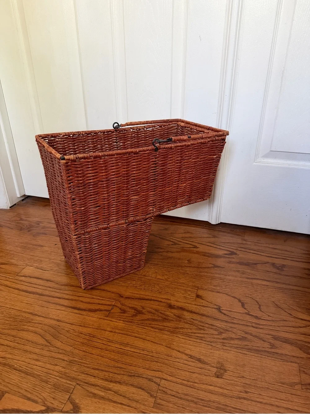 Vintage Wicker Stair Basket